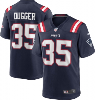 Men's New England Patriots Kyle Dugger Nike Navy Game Player Jersey