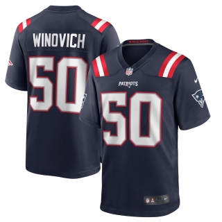 Men's New England Patriots Chase Winovich Nike Navy Game Jersey
