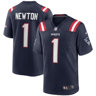 Men's New England Patriots Cam Newton Nike Navy Game Jersey