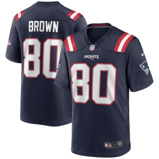Men's New England Patriots Troy Brown Nike Navy Game Retired Player Jersey