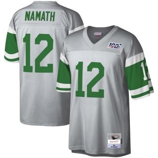 Men's New York Jets Joe Namath Mitchell & Ness Platinum NFL 100 Retired Player Legacy Jersey