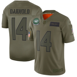 Men's New York Jets Sam Darnold Nike Olive 2019 Salute to Service Limited Jersey