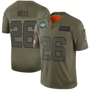 Men's New York Jets Le'Veon Bell Nike Olive 2019 Salute to Service Limited Jersey