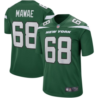 Men's New York Jets Kevin Mawae Nike Gotham Green Game Retired Player Jersey