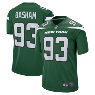 Men's New York Jets Tarell Basham Nike Gotham Green Game Jersey
