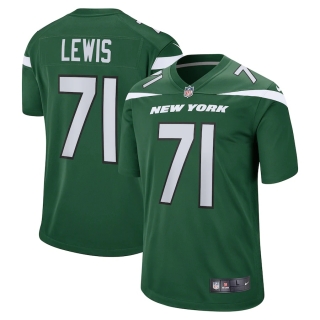 Men's New York Jets Alex Lewis Nike Gotham Green Game Jersey