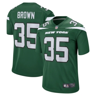 Men's New York Jets Kyron Brown Nike Gotham Green Team Game Jersey