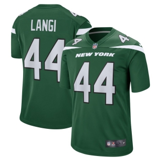 Men's New York Jets Harvey Langi Nike Gotham Green Game Jersey
