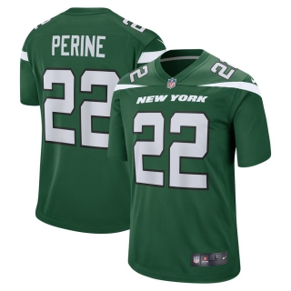 Men's New York Jets La'Mical Perine Nike Gotham Green Game Jersey