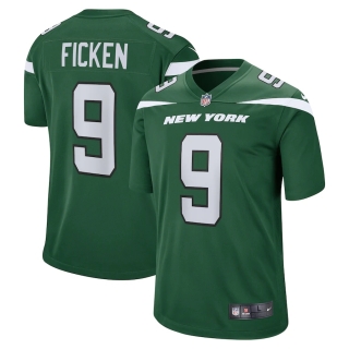 Men's New York Jets Sam Ficken Nike Gotham Green Game Jersey