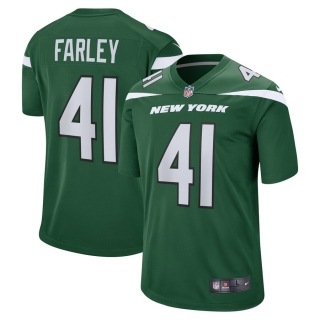 Men's New York Jets Matthias Farley Nike Gotham Green Game Jersey