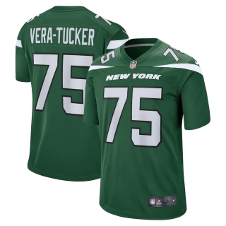 Men's New York Jets Alijah Vera-Tucker Nike Gotham Green 2021 NFL Draft First Round Pick Game Jersey