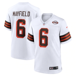 Men's Cleveland Browns Baker Mayfield Nike White 1946 Collection Alternate Game Jersey