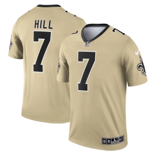 Men's New Orleans Saints Taysom Hill Nike Gold Inverted Legend Jersey