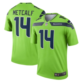 Men's Seattle Seahawks DK Metcalf Nike Neon Green Legend Jersey