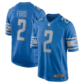 Men's Detroit Lions Mike Ford Nike Blue Game Player Jersey