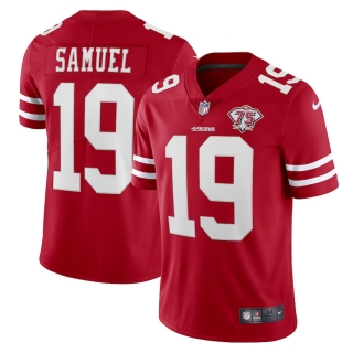 Men's San Francisco 49ers Deebo Samuel Nike Scarlet 75th Anniversary Vapor Limited Jersey
