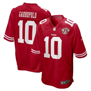 Men's San Francisco 49ers Jimmy Garoppolo Nike Scarlet 75th Anniversary Game Jersey