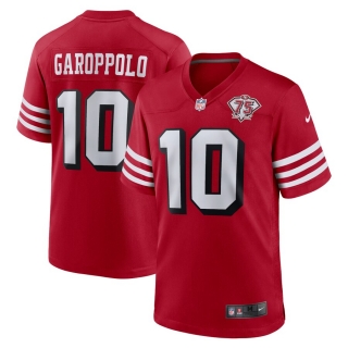Men's San Francisco 49ers Jimmy Garoppolo Nike Scarlet 75th Anniversary Alternate Game Player Jersey