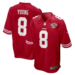 Men's San Francisco 49ers Steve Young Nike Scarlet 75th Anniversary Game Retired Player Jersey