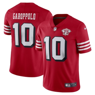 Men's San Francisco 49ers Jimmy Garoppolo Nike Scarlet 75th Anniversary Alternate Vapor Limited Jersey