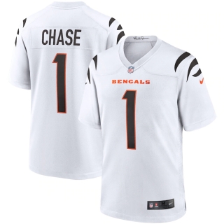 Men's Cincinnati Bengals Ja'Marr Chase Nike White Game Jersey