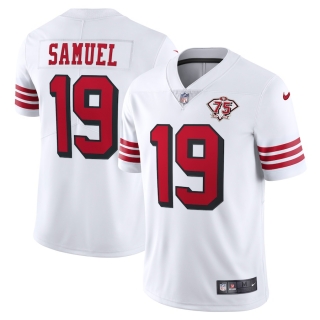 Men's San Francisco 49ers Deebo Samuel Nike White 75th Anniversary 2nd Alternate Vapor Limited Jersey