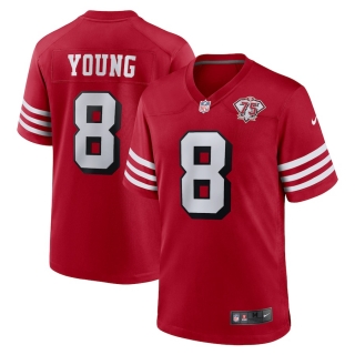 Men's San Francisco 49ers Steve Young Nike Scarlet 75th Anniversary Alternate Retired Player Game Jersey