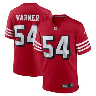 Men's San Francisco 49ers Fred Warner Nike Scarlet Alternate Player Game Jersey