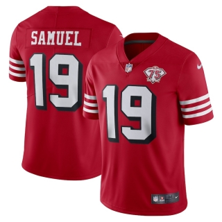 Men's San Francisco 49ers Deebo Samuel Nike Scarlet 75th Anniversary Alternate Vapor Limited Player Jersey