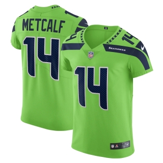 Men's Seattle Seahawks DK Metcalf Nike Neon Green Alternate Vapor Elite Player Jersey
