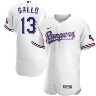 Men's Texas Rangers Joey Gallo Nike White Home Authentic Official Player Jersey