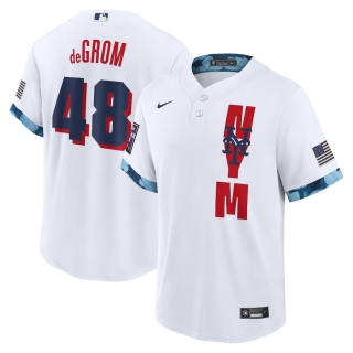 Men's New York Mets Jacob deGrom Nike White 2021 MLB All-Star Game Replica Player Jersey