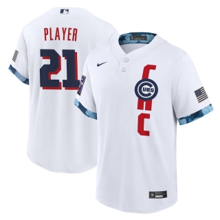 Men's Chicago Cubs Nike White 2021 MLB All-Star Game Custom Replica Jersey