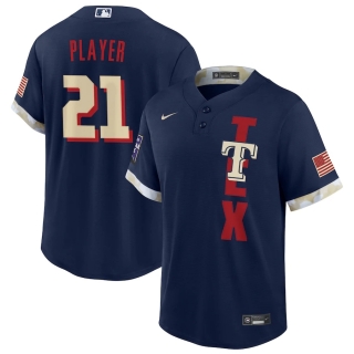 Men's Texas Rangers Nike Navy 2021 MLB All-Star Game Custom Replica Jersey