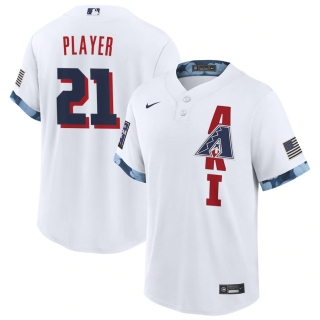 Men's Arizona Diamondbacks Nike White 2021 MLB All-Star Game Custom Replica Jersey