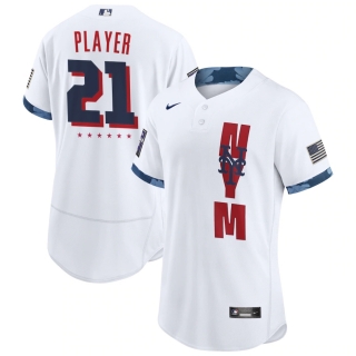 Men's New York Mets Nike White 2021 MLB All-Star Game Custom Authentic Jersey