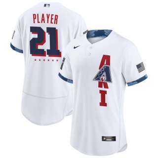Men's Arizona Diamondbacks Nike White 2021 MLB All-Star Game Custom Authentic Jersey