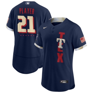 Men's Texas Rangers Nike Navy 2021 MLB All-Star Game Custom Authentic Jersey