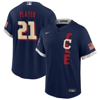 Men's Cleveland Indians Nike Navy 2021 MLB All-Star Game Custom Replica Jersey
