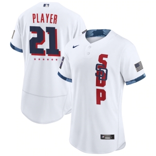 Men's San Diego Padres Nike White 2021 MLB All-Star Game Custom Authentic Jersey