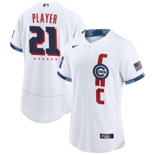 Men's Chicago Cubs Nike White 2021 MLB All-Star Game Custom Authentic Jersey