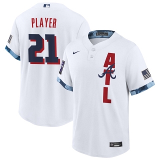 Men's Atlanta Braves Nike White 2021 MLB All-Star Game Custom Replica Jersey