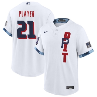Men's Pittsburgh Pirates Nike White 2021 MLB All-Star Game Custom Replica Jersey