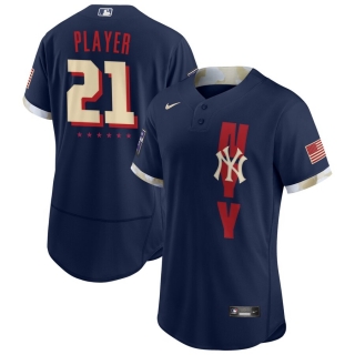 Men's New York Yankees Nike Navy 2021 MLB All-Star Game Custom Authentic Jersey