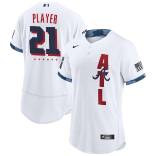 Men's Atlanta Braves Nike White 2021 MLB All-Star Game Custom Authentic Jersey