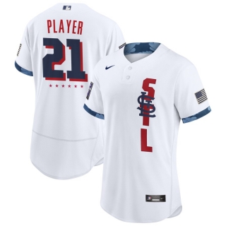 Men's St Louis Cardinals Nike White 2021 MLB All-Star Game Custom Authentic Jersey