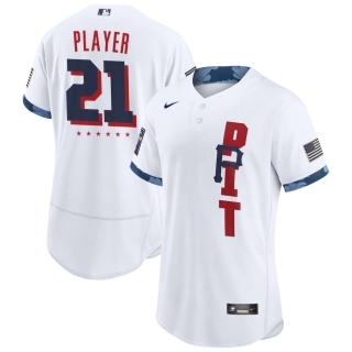 Men's Pittsburgh Pirates Nike White 2021 MLB All-Star Game Custom Authentic Jersey