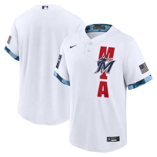 Men's Miami Marlins Nike White 2021 MLB All-Star Game Replica Jersey