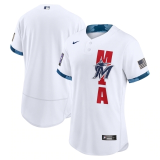 Men's Miami Marlins Nike White 2021 MLB All-Star Game Authentic Jersey
